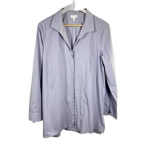 J.Jill Women's Size M Lilac Purple Button Down High Low Blouse GUC
